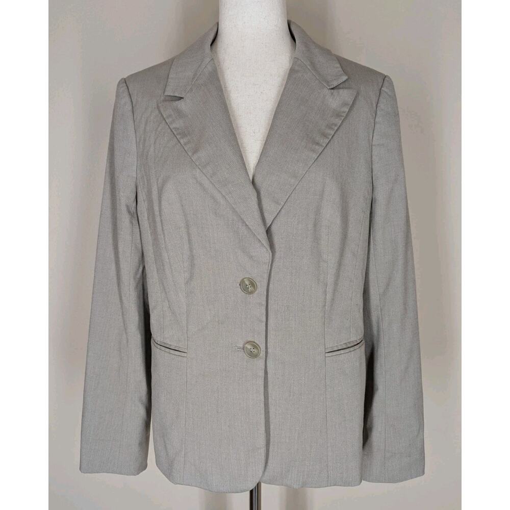 The Limited Beige Tailored Suit Blazer Jacket 2 Button Womens Medium Career Wear